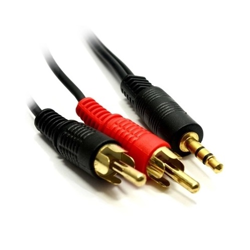 3.5mm Stereo Plug to 2 RCA Plug Stereo Cable - 1.5m