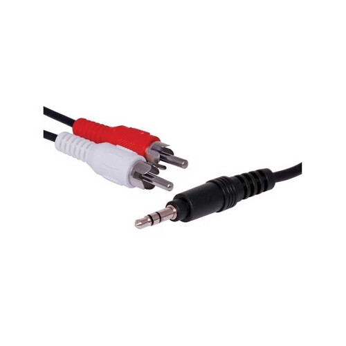 3.5mm Stereo Plug to Dual RCA Male Cable - 3M