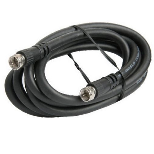 1.8M F Plug to F Plug Antenna Cable - Black