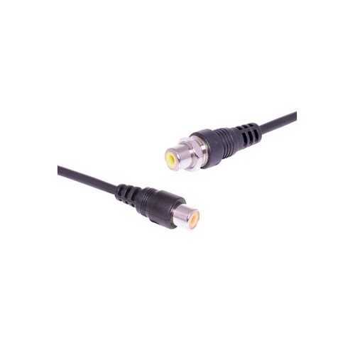 Yellow RCA Socket To Socket 160mm Wallplate Fly Lead