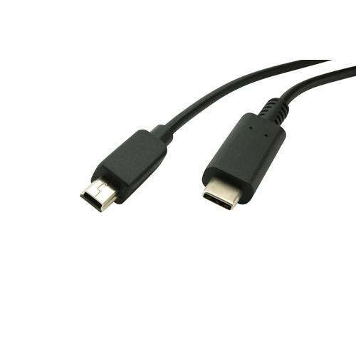 USB Type C to Mini B plug 1 metre cable