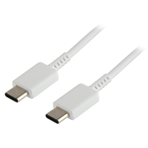 1m USB-C to USB-C Plug Data & Power Cable - White