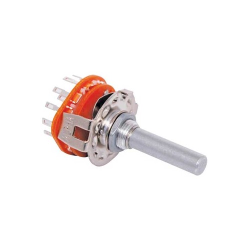 thumbnail image 2 of Canal Electronic Axial Rotary Switch – 2 Circuit, 6 Position, Solder Terminals 2 of 6