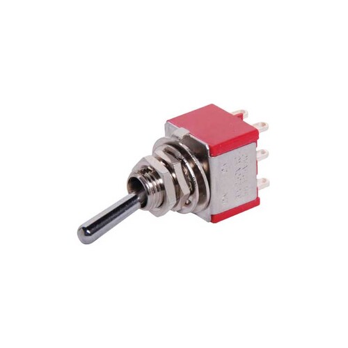 DPDT Cen Off Mom/Lock Solder Tail Mini Toggle Switch