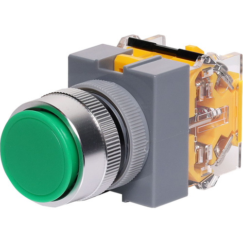 Round Green Momentary Heavy Duty Switch