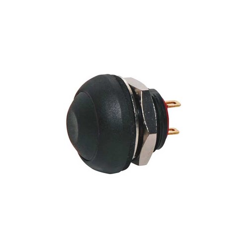 SPST IP67 Rated Momentary Black Pushbutton Switch