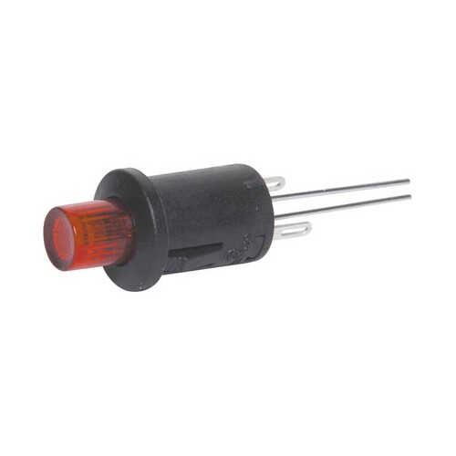 SPST Momentary LED Red Solder Tail Pushbutton Switch