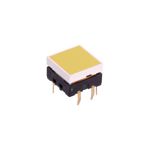 SPST Momentary Yellow LED PCB Mount Tactile Switch