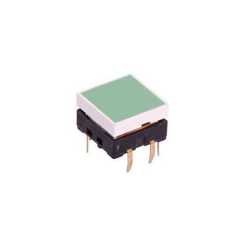 SPST Momentary Green LED PCB Mount Tactile Switch
