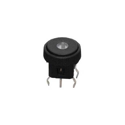 SPST Red LED PCB Mount Round Tactile Switch