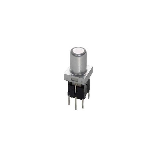 SPST Red LED Metallic Round Tactile Switch