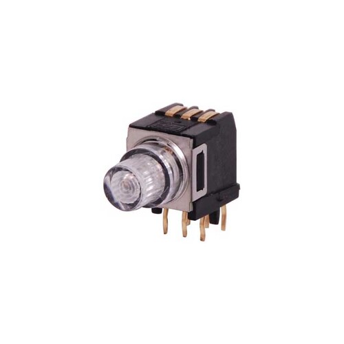 SPST Blue LED 90 Degree Round Tactile Switch