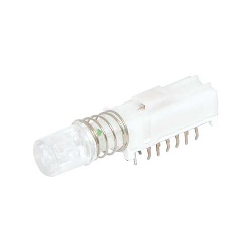 4PDT Green LED PCB Mount Pushbutton Switch