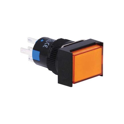 SPDT Mom. LED Orange Solder Tail Pushbutton Switch