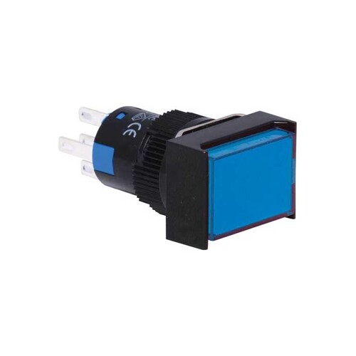 SPDT Mom. LED Blue Solder Tail Pushbutton Switch