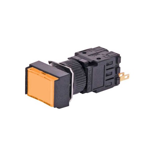 DPST Alternate Orange Illuminated Solder Tail Pushbutton Switch