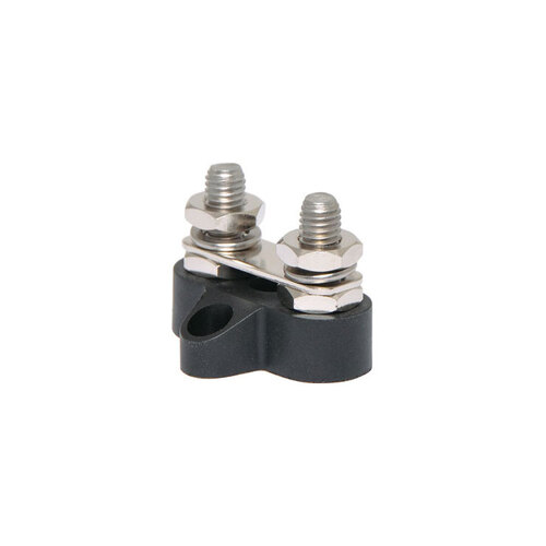 Dual Black M8 Power Distribution Post With Bridge Plate