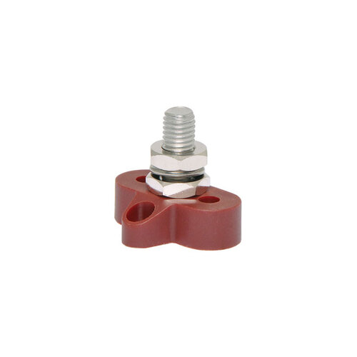 Single Red M10 Power Distribution Post