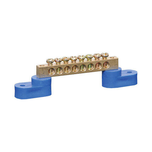 8 Way Machined Brass Busbar