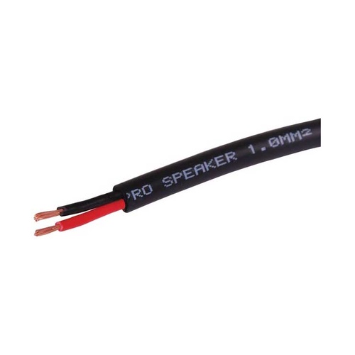 Speaker Cable 17AWG Black Double Insulated 50m Roll