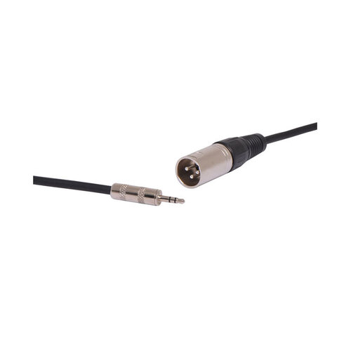 XLR Male To Stereo 3.5mm Plug Cable - 1m