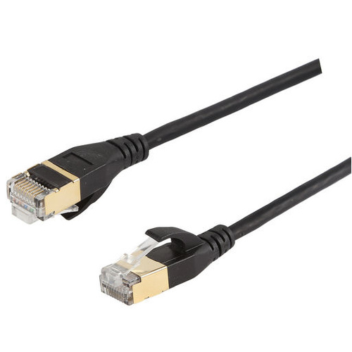 2m CAT 7 Ultra Thin STP Ethernet Patch Cable - Black