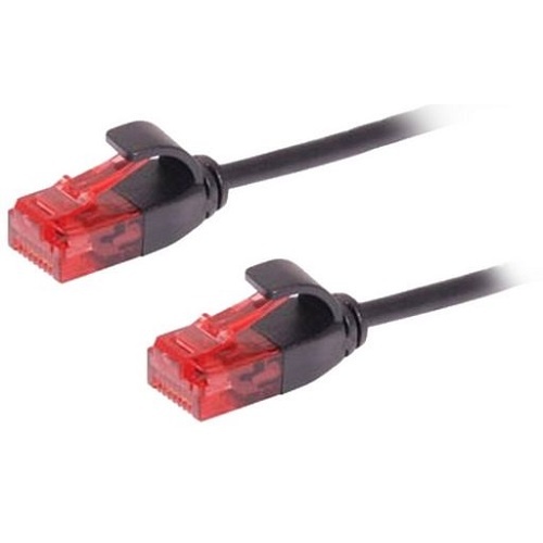 0.25m CAT6 UTP Ultra-Thin Patch Cable - Black