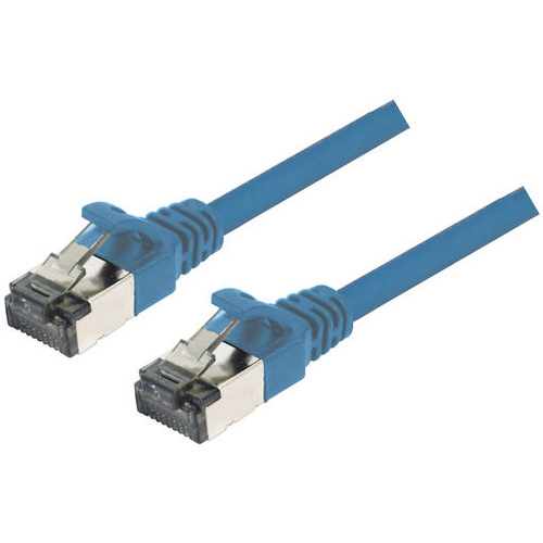 0.25m CAT8 Slim U/FTP RJ45 Patch Cables - Blue