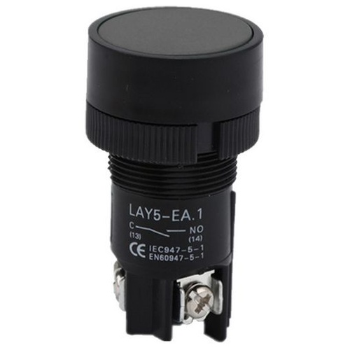 SPST Momentary Push Button Switch - Black