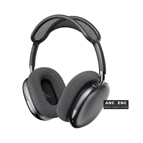 Foldable Bluetooth Headphones with Active Noise Cancellation - Black