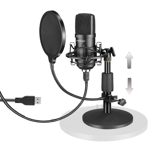 USB Condenser Microphone With Desktop Stand