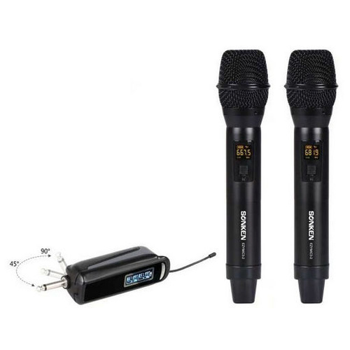 2 Channel UHF Wireless Microphone System