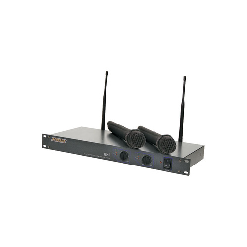 2 Channel UHF Wireless Microphone System with 2 Handheld Mics