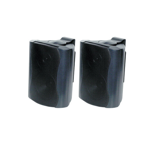 45W 100V 8 Ohm Wall Mount Black Speaker Pair