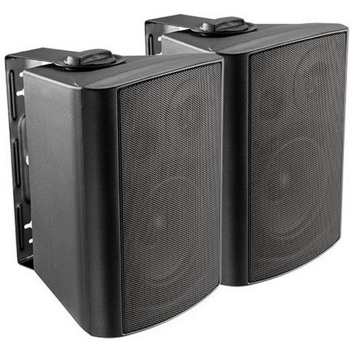 5" Wireless Bluetooth 30W Active Stereo Wall Mount Speaker Pair - Black