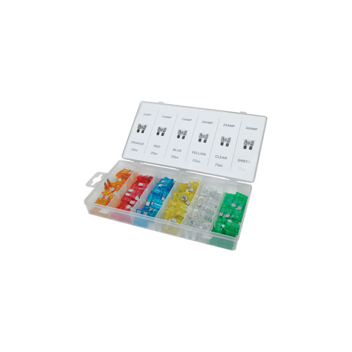 Car Blade Fuse in Carry Case - 120 Piece