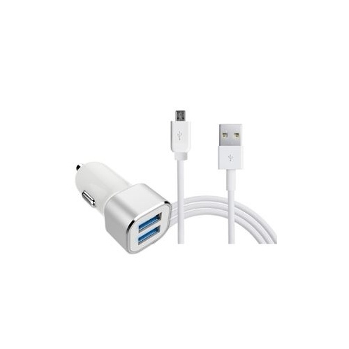 3.1A Dual USB Car Charger with Type-C USB-C