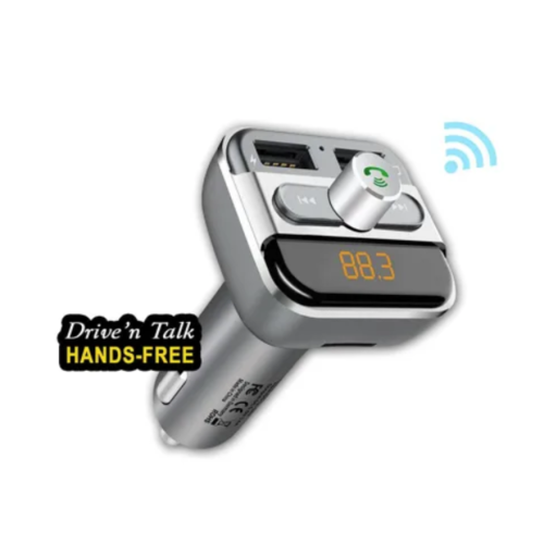 Car Bluetooth Handsfree with FM Transmitter and USB Charger