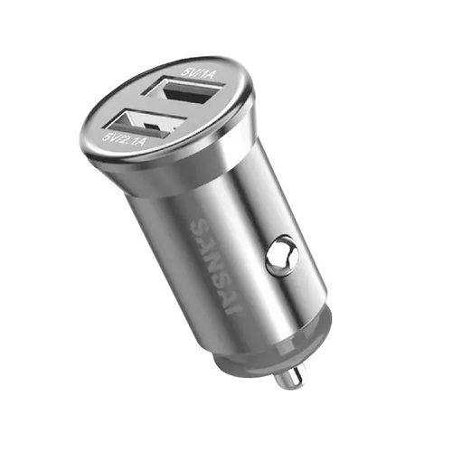 Aluminium Dual Port USB Car Charger 4.8A 