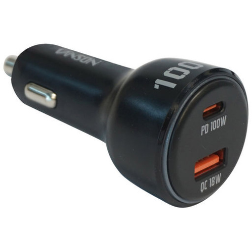 100W USB C PD & QC 3.0 USB A Fast Car Charger