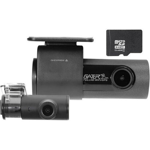 Front and Rear 1080p HD Wifi GPS Dash Camera Car Event Recorder with 16GB SD Card
