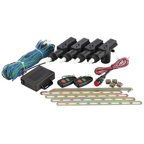 Remote Control 4 Door Central Locking Kit with 2 Key Fobs