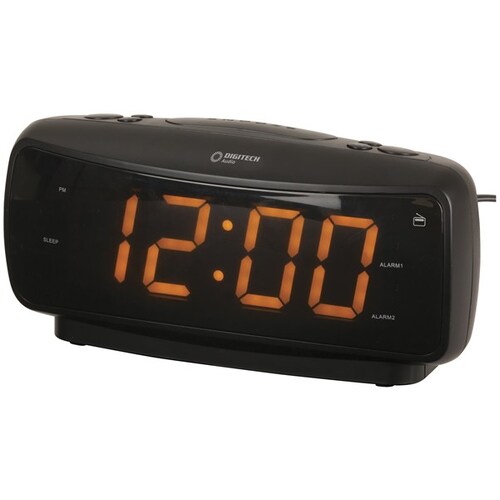 Large LED Digit Alarm Clock with AM/FM Radio