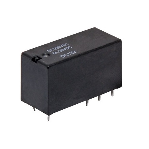 8A 12VDC DPDT PCB Mount Relay