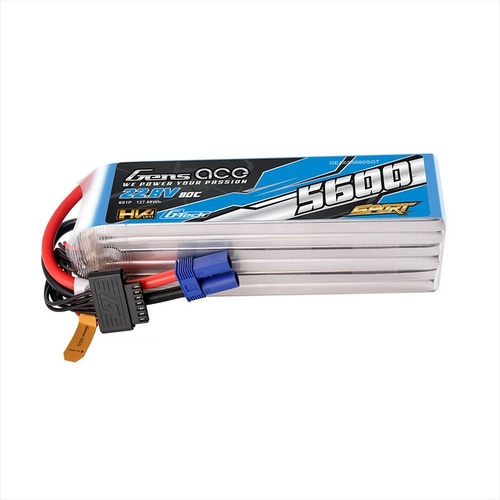 22.8V 5600mAh 6S 80C Soft Case LiHv Battery w/ EC5 Connector