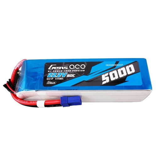 22.2V 5000mAh 6S 60C Soft Case LiPo Battery w/ EC5 Connector