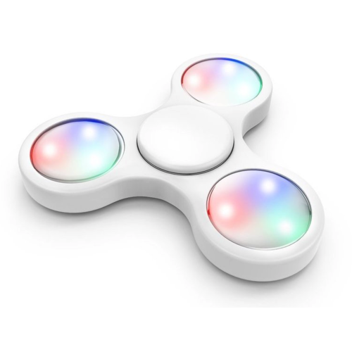 White LED Light Fidget Spinner 