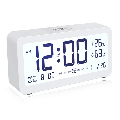 LCD Alarm Clock with Alarm, Temperature and Backlight