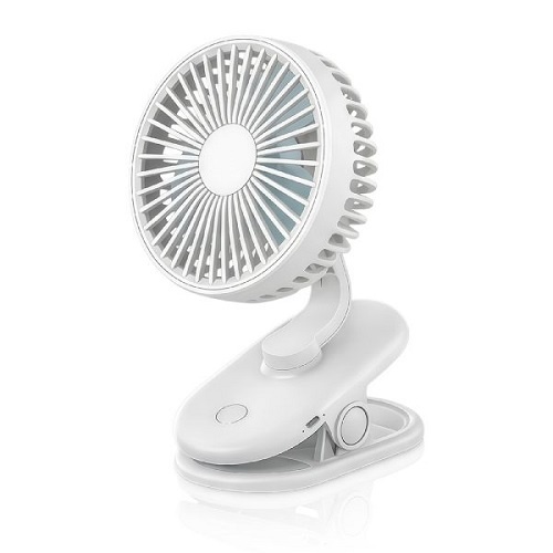 Rechargeable Portable Fan with Clip-on Base