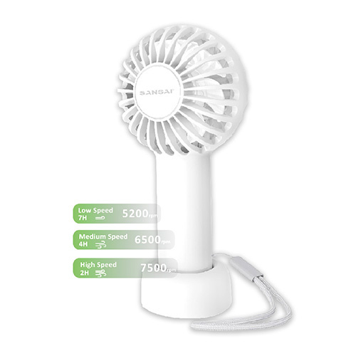 Mini Rechargeable Portable Fan with Lanyard